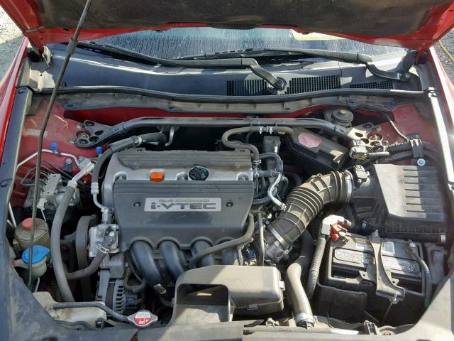 1HGCS12879A007682 - 2009 HONDA ACCORD EXL RED photo 7