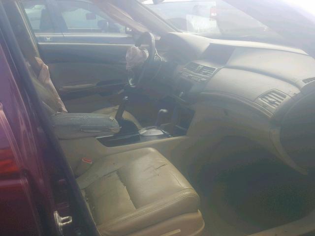 1HGCP36828A044774 - 2008 HONDA ACCORD EXL MAROON photo 5