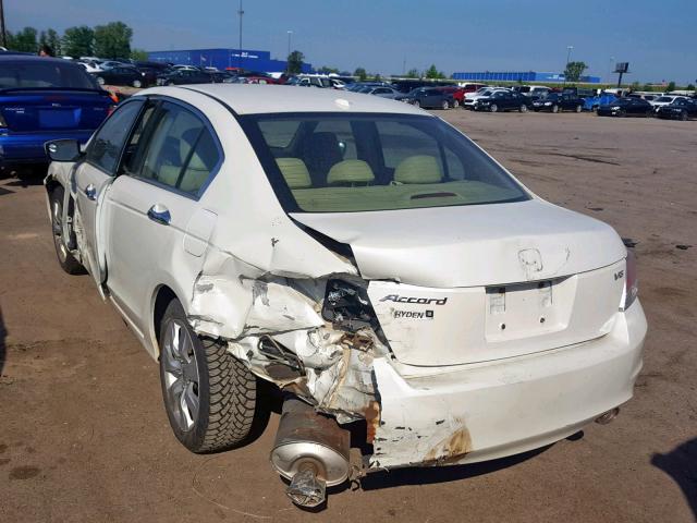 1HGCP36869A801886 - 2009 HONDA ACCORD EXL WHITE photo 3