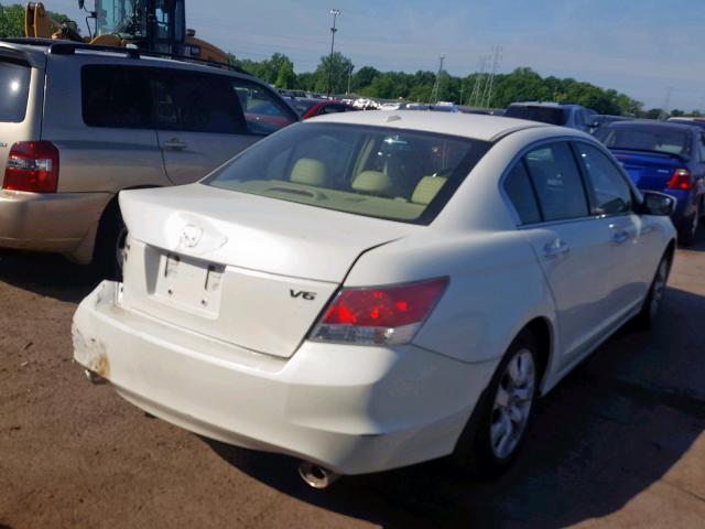 1HGCP36869A801886 - 2009 HONDA ACCORD EXL WHITE photo 4