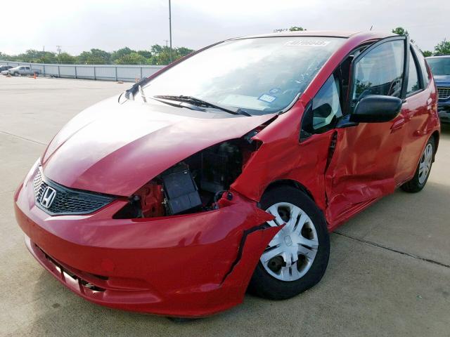 JHMGE8H23AC030113 - 2010 HONDA FIT RED photo 2