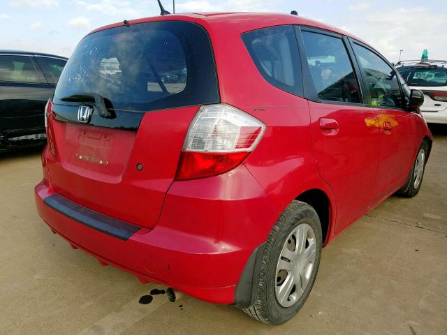 JHMGE8H23AC030113 - 2010 HONDA FIT RED photo 4