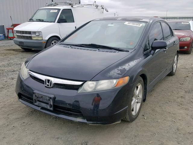 2HGFA15988H501859 - 2008 HONDA CIVIC EXL შავი ფოტო 2