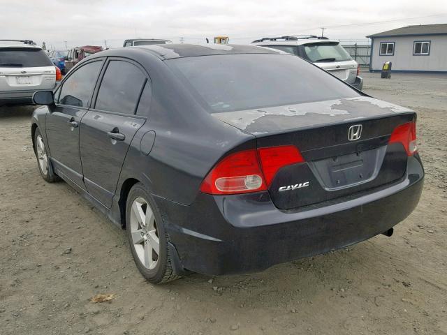 2HGFA15988H501859 - 2008 HONDA CIVIC EXL შავი ფოტო 3
