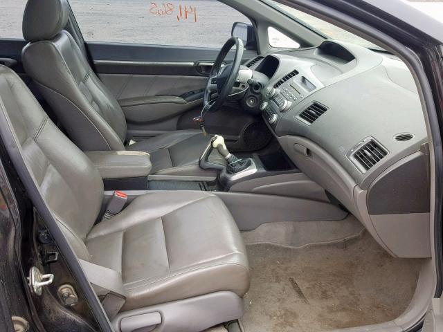 2HGFA15988H501859 - 2008 HONDA CIVIC EXL შავი ფოტო 5