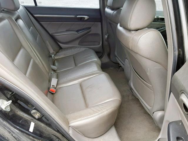 2HGFA15988H501859 - 2008 HONDA CIVIC EXL შავი ფოტო 6
