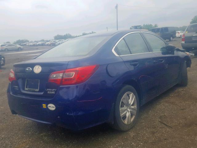 4S3BNAA61F3011101 - 2015 SUBARU LEGACY 2.5 BLUE photo 4