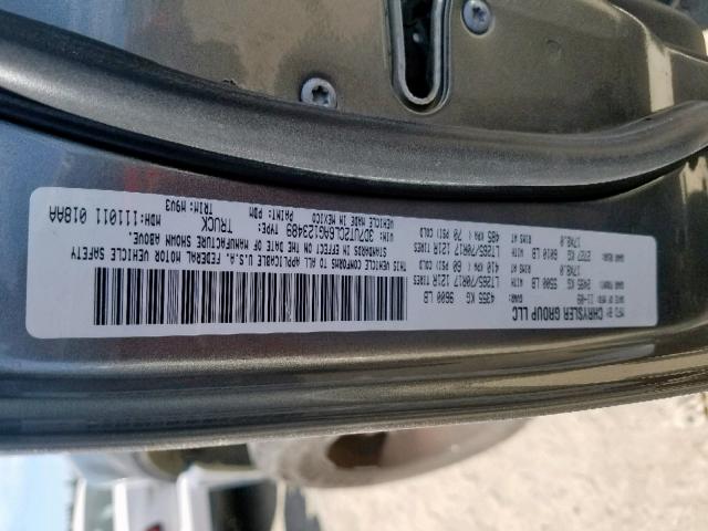 3D7UT2CL6AG123489 - 2010 DODGE RAM 2500 GRAY photo 10