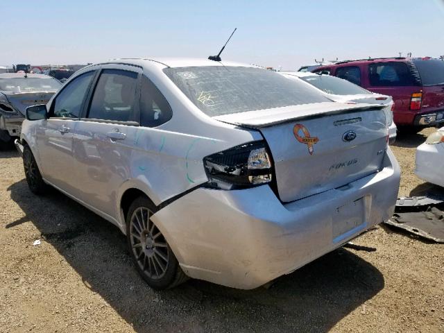 1FAHP3GNXAW163826 - 2010 FORD FOCUS SES SILVER photo 3