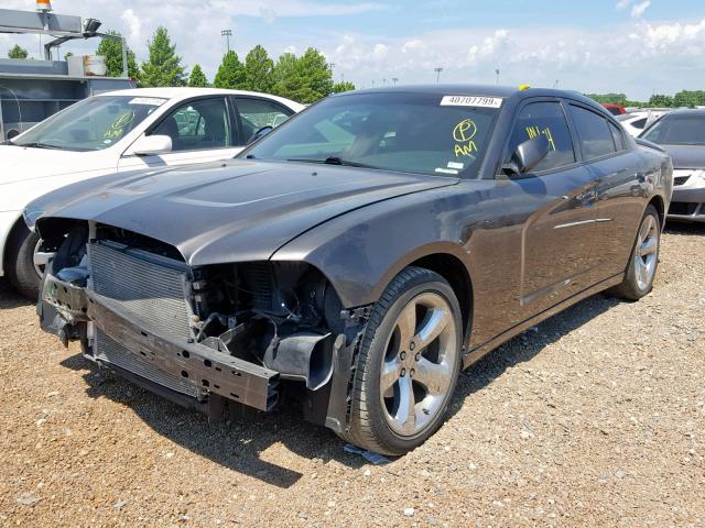 2C3CDXHG5DH552451 - 2013 DODGE CHARGER SX GRAY photo 2