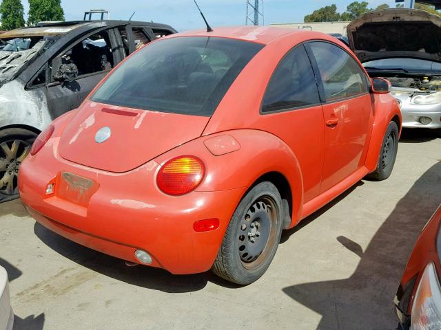 3VWBK21C04M401569 - 2004 VOLKSWAGEN NEW BEETLE ORANGE photo 4
