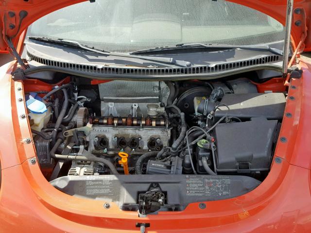 3VWBK21C04M401569 - 2004 VOLKSWAGEN NEW BEETLE ORANGE photo 7