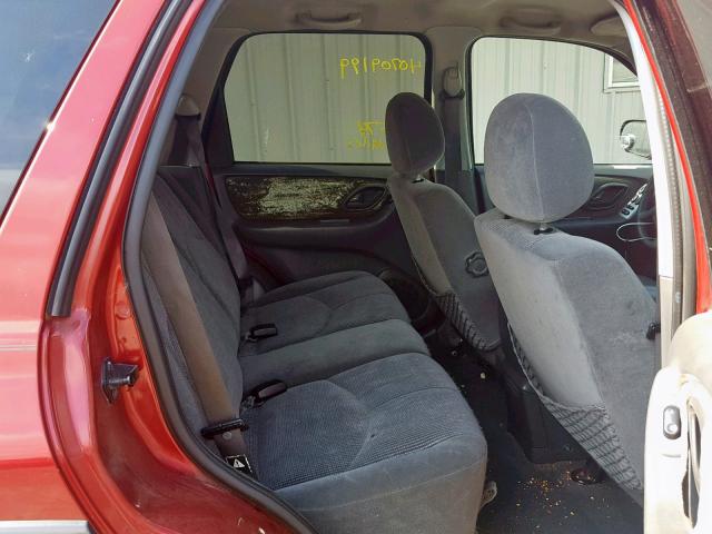 4F2YZ94174KM10532 - 2004 MAZDA TRIBUTE LX RED photo 6