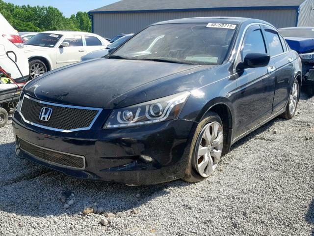 1HGCP3F87AA030598 - 2010 HONDA ACCORD EXL BLACK photo 2