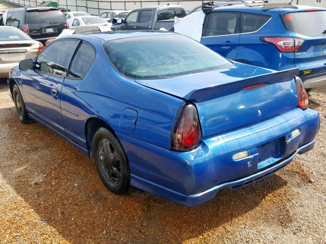 2G1WX12K239323446 - 2003 CHEVROLET MONTE CARL BLUE photo 3