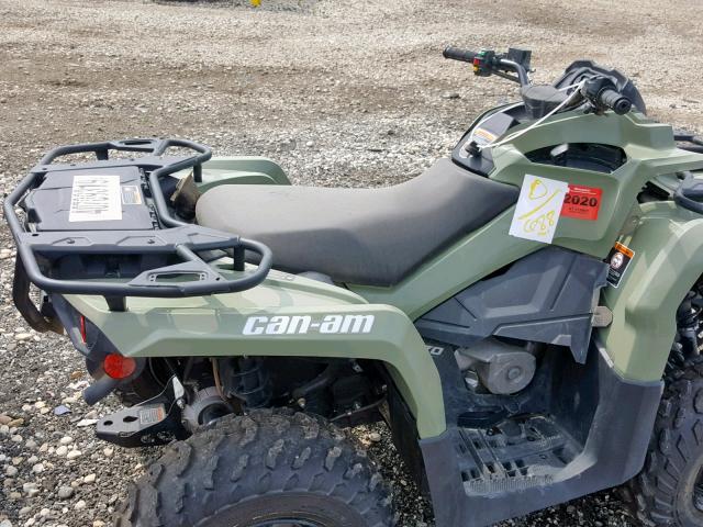 3JBLGAT40JJ001942 - 2018 CAN-AM OUTLANDER GREEN photo 6