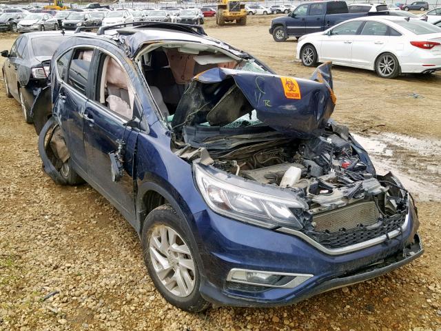 2HKRM4H77FH112732 - 2015 HONDA CR-V EXL BLUE photo 1