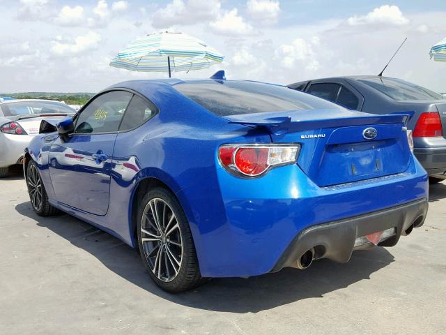 JF1ZCAC11G8602321 - 2016 SUBARU BRZ 2.0 LI BLUE photo 3