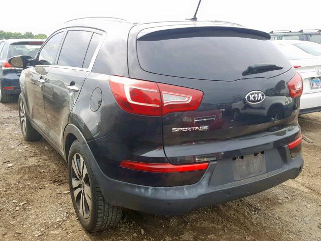 KNDPCCA25B7041953 - 2011 KIA SPORTAGE E BLACK photo 3