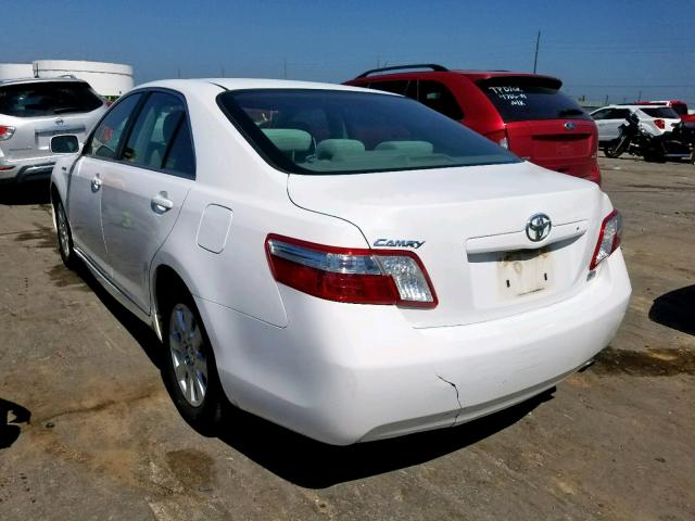 4T1BB46K39U078857 - 2009 TOYOTA CAMRY HYBR WHITE photo 3