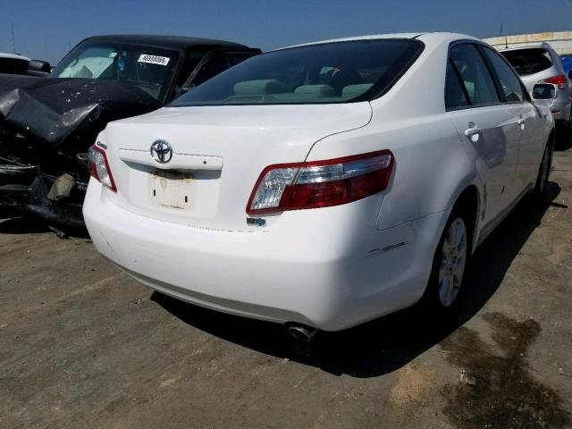 4T1BB46K39U078857 - 2009 TOYOTA CAMRY HYBR WHITE photo 4