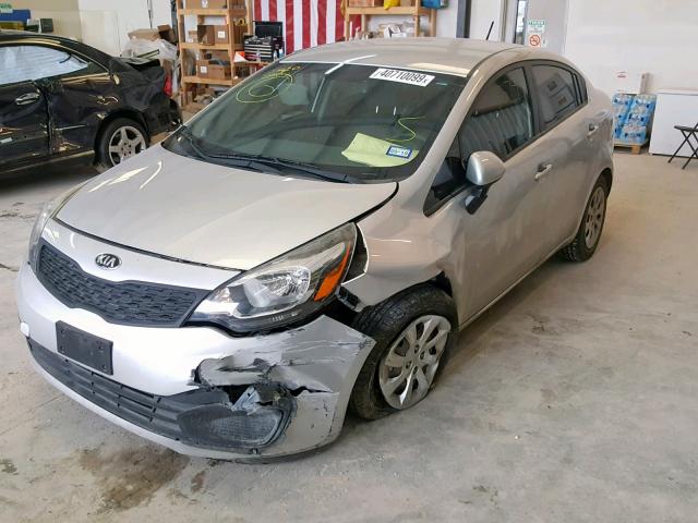 KNADM4A37F6515070 - 2015 KIA RIO LX GRAY photo 2