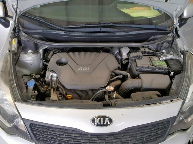 KNADM4A37F6515070 - 2015 KIA RIO LX GRAY photo 7