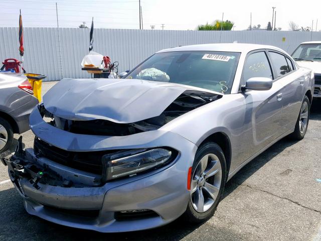 2C3CDXHG6GH285552 - 2016 DODGE CHARGER SX SILVER photo 2