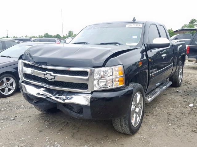 1GCSCSE06AZ283182 - 2010 CHEVROLET SILVERADO BLACK photo 2