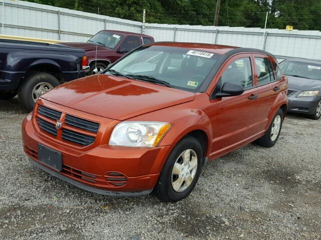 1B3HB28B88D751853 - 2008 DODGE CALIBER ORANGE photo 2