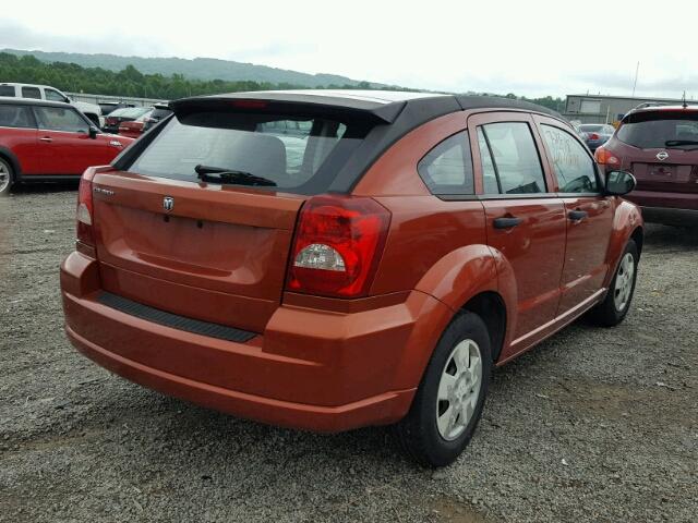 1B3HB28B88D751853 - 2008 DODGE CALIBER ORANGE photo 4