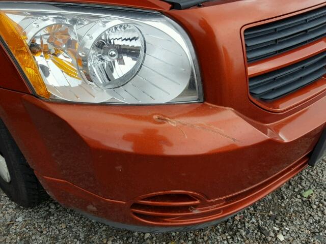 1B3HB28B88D751853 - 2008 DODGE CALIBER ORANGE photo 9