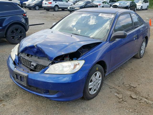 1HGEM21174L057220 - 2004 HONDA CIVIC DX V BLUE photo 2