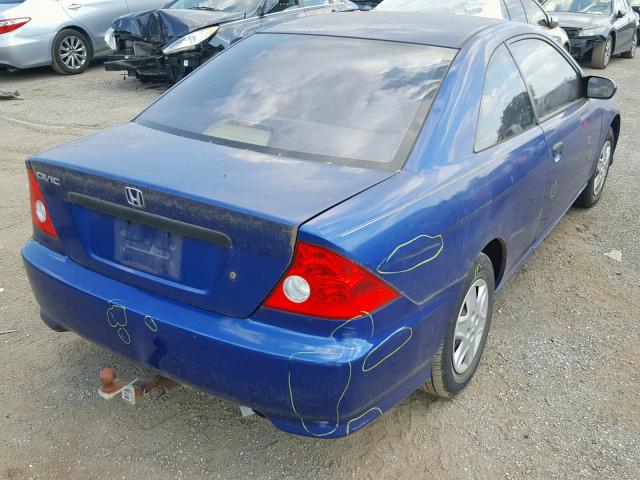 1HGEM21174L057220 - 2004 HONDA CIVIC DX V BLUE photo 4