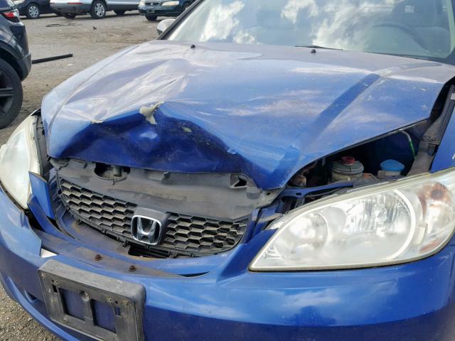 1HGEM21174L057220 - 2004 HONDA CIVIC DX V BLUE photo 9