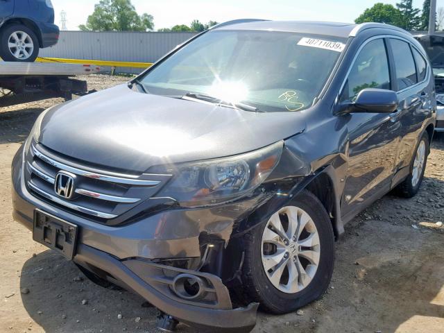 5J6RM4H78CL024127 - 2012 HONDA CR-V EXL CHARCOAL photo 2