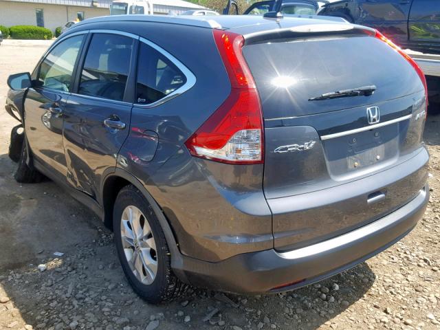 5J6RM4H78CL024127 - 2012 HONDA CR-V EXL CHARCOAL photo 3