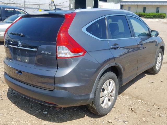 5J6RM4H78CL024127 - 2012 HONDA CR-V EXL CHARCOAL photo 4