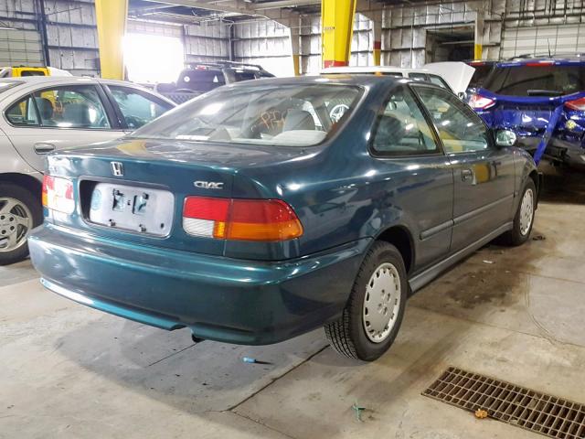 1HGEJ6226VL096504 - 1997 HONDA CIVIC DX GREEN photo 4