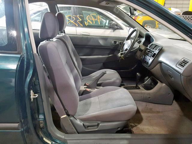 1HGEJ6226VL096504 - 1997 HONDA CIVIC DX GREEN photo 5