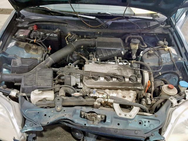 1HGEJ6226VL096504 - 1997 HONDA CIVIC DX GREEN photo 7