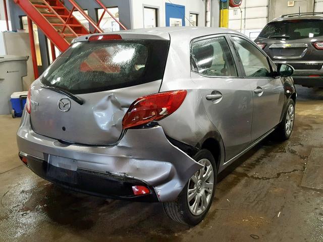 JM1DE1KY4E0181915 - 2014 MAZDA MAZDA2 SPO SILVER photo 4