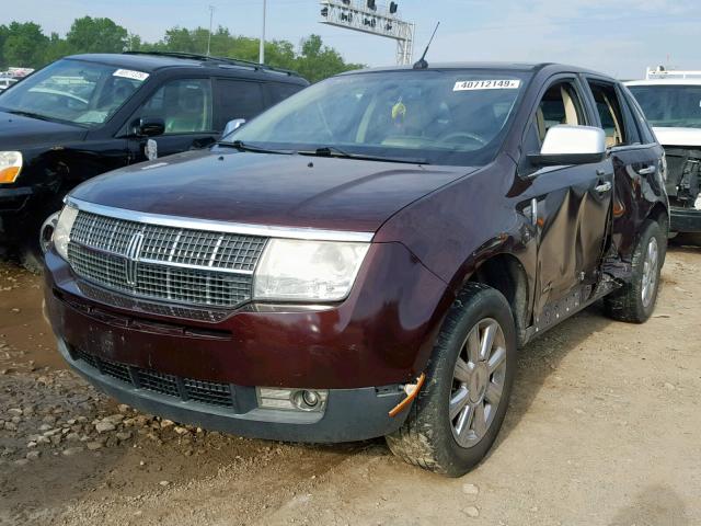 2LMDU88C09BJ10738 - 2009 LINCOLN MKX MAROON photo 2