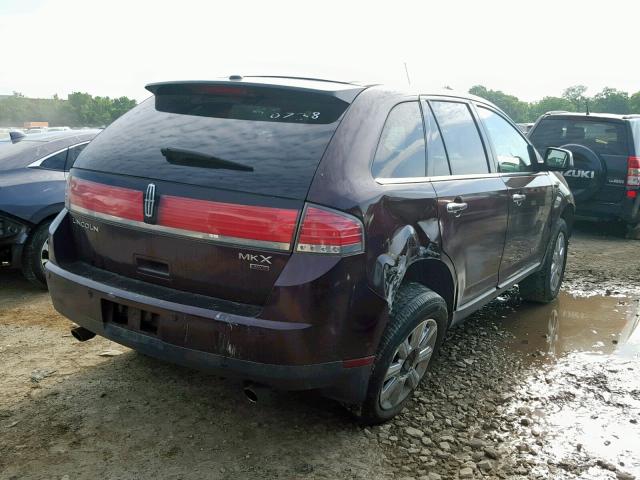 2LMDU88C09BJ10738 - 2009 LINCOLN MKX MAROON photo 4