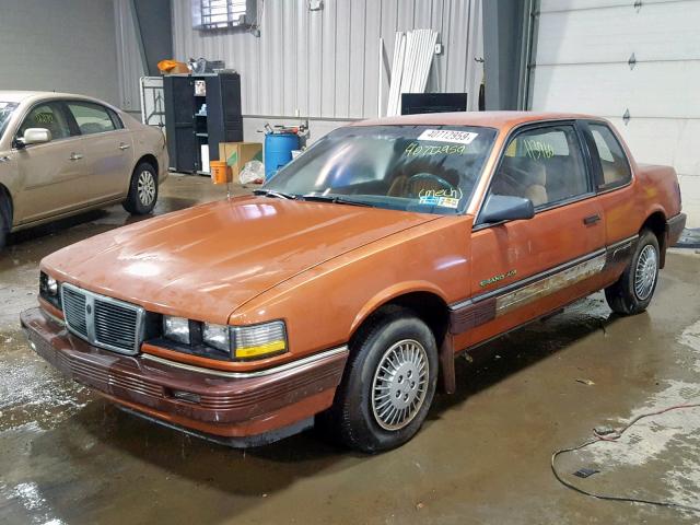 1G2NE11U9HC730535 - 1987 PONTIAC GRAND AM ORANGE photo 2