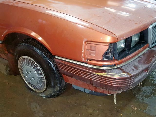 1G2NE11U9HC730535 - 1987 PONTIAC GRAND AM ORANGE photo 9