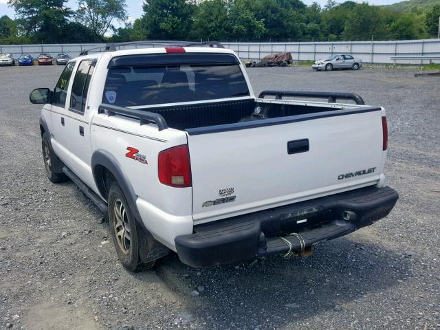 1GCDT13X74K148633 - 2004 CHEVROLET S TRUCK S1 WHITE photo 3