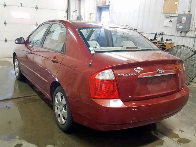 KNAFE121565293040 - 2006 KIA NEW SPECTR RED photo 3