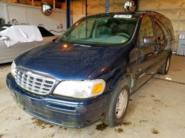 1GNDX13E7YD290453 - 2000 CHEVROLET VENTURE LU BLUE photo 2