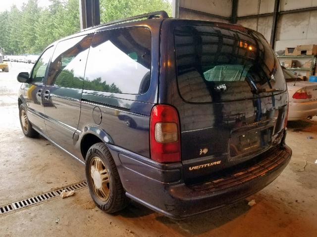 1GNDX13E7YD290453 - 2000 CHEVROLET VENTURE LU BLUE photo 3